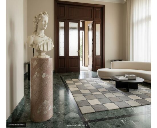 Francesco Romano (Milano, 1833 - 1875)  "Giovinetta con corona di fiori"