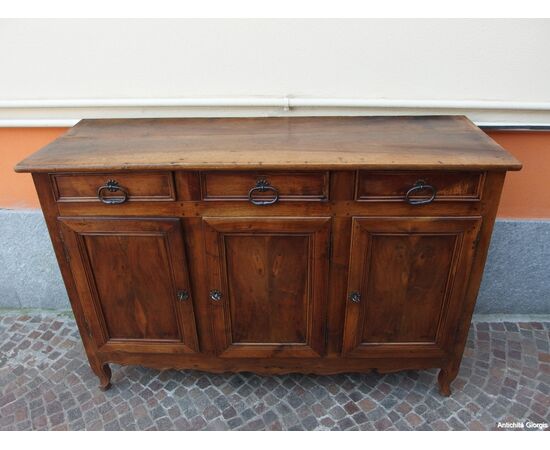 CREDENZA IN NOCE A TRE PORTE EPOCA PRIMI 800  cm L162xP55xH110