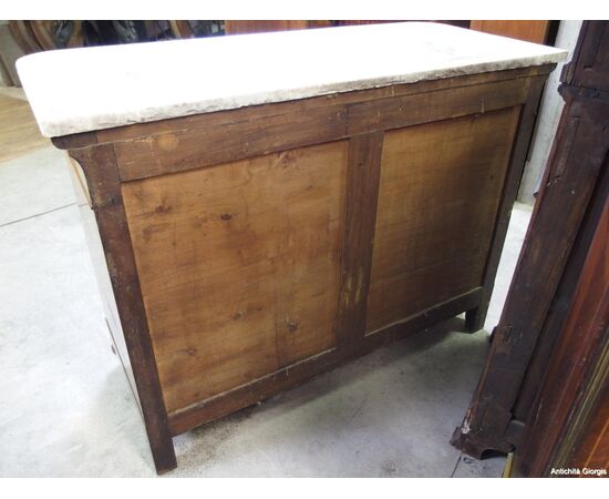 CASSETTONE IN RADICA DI NOCE STILE CARLO X EPOCA 800 cm L119xP55xh97