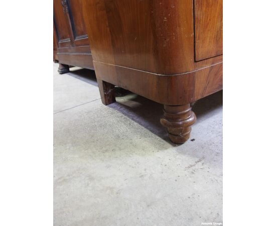 CASSETTONE IN RADICA DI NOCE STILE CARLO X EPOCA 800 cm L119xP55xh97