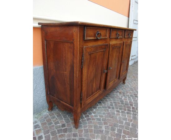 CREDENZA IN NOCE A TRE PORTE EPOCA PRIMI 800  cm L162xP55xH110
