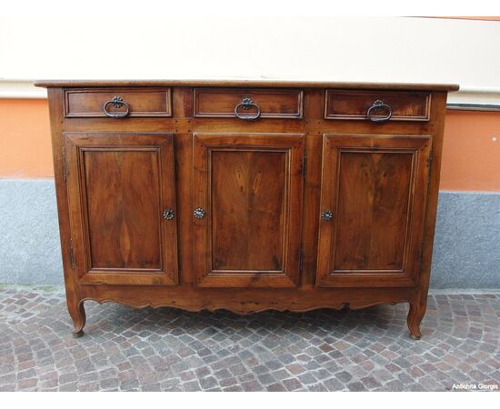 CREDENZA IN NOCE A TRE PORTE EPOCA PRIMI 800  cm L162xP55xH110