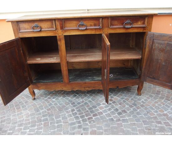 CREDENZA IN NOCE A TRE PORTE EPOCA PRIMI 800  cm L162xP55xH110