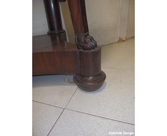 CONSOLE IN PIUMA DI MOGANO STILE CARLO X EPOCA 800 cm l119xP50xH96