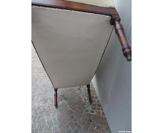 DIVANO IN NOCE STILE LUIGI XVI EPOCA 800