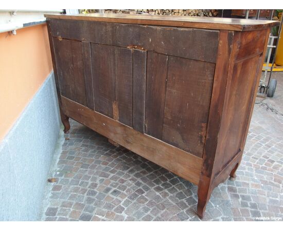 CREDENZA IN NOCE A TRE PORTE EPOCA PRIMI 800  cm L162xP55xH110
