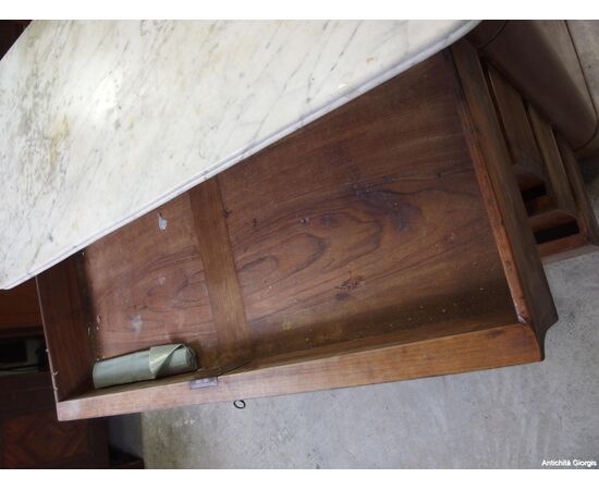 CASSETTONE IN RADICA DI NOCE STILE CARLO X EPOCA 800 cm L119xP55xh97