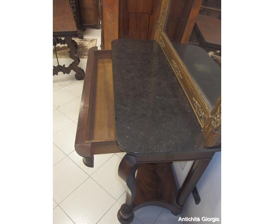 CONSOLE IN PIUMA DI MOGANO STILE CARLO X EPOCA 800 cm l119xP50xH96