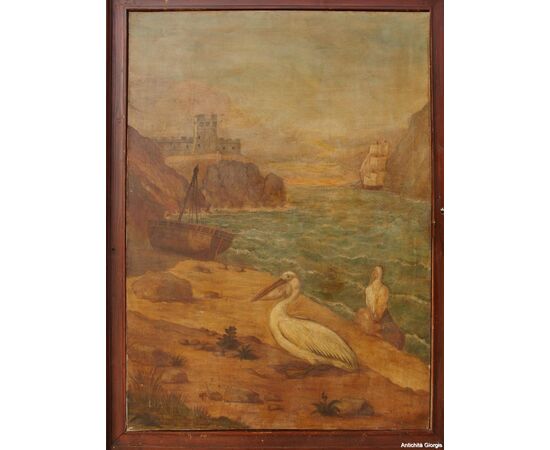 COPIA DI QUADRI SU OLIO SU TELA RAFFIGURANTI UCCELLI EPOCA FINE 800