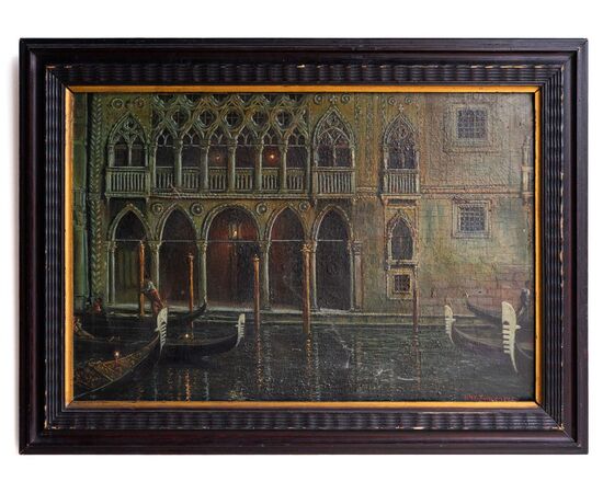 Venezia nel Canal Grande di notte – Prof. Ant. Furlanetto, 1922