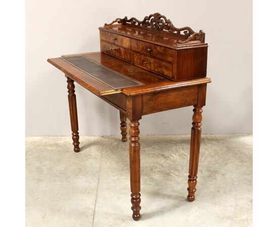 Antico scrittoio Luigi Filippo in noce - epoca '800