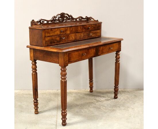 Antico scrittoio Luigi Filippo in noce - epoca '800