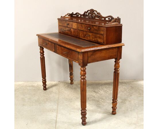 Antico scrittoio Luigi Filippo in noce - epoca '800