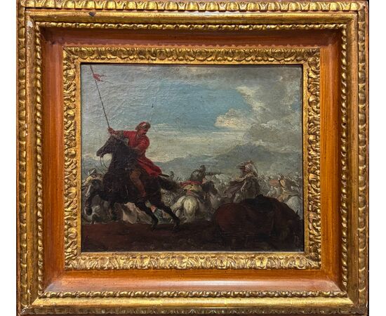 Battaglia, Jacques Courtois, dipinto ad olio su tela.