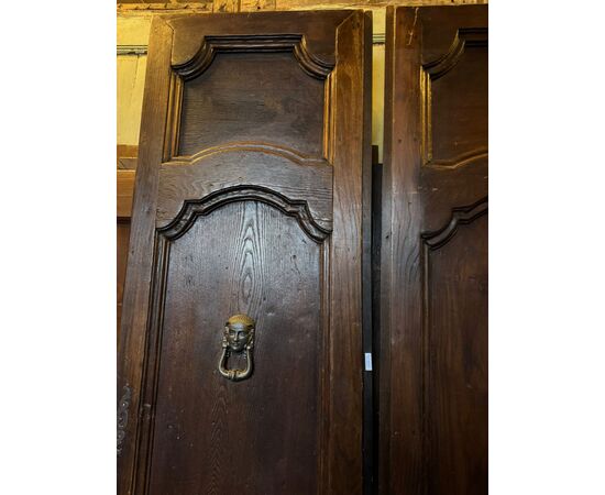 PTCI398 - Portoncino in castagno, epoca fine '700, misure cm L 119 x H 226