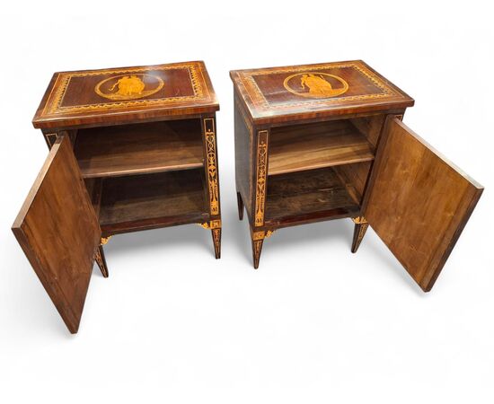 Pair of Louis XVI bedside tables