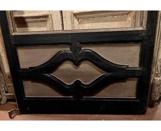 PTL720 - Lacquered glass door, double-sided, 19th century, opening cm W 90 x H 214