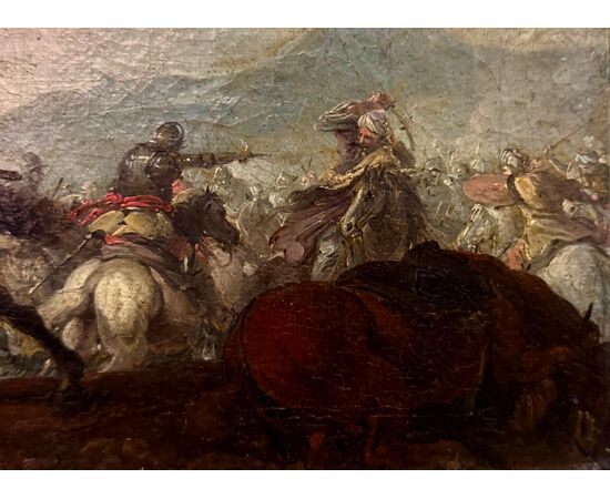 Battaglia, Jacques Courtois, dipinto ad olio su tela.