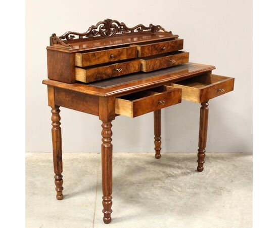 Antico scrittoio Luigi Filippo in noce - epoca '800