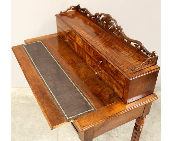 Antico scrittoio Luigi Filippo in noce - epoca '800