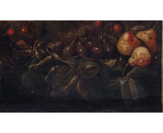 Coppia di grandi nature morte - Roma prima metà del '600 - Olio su tela