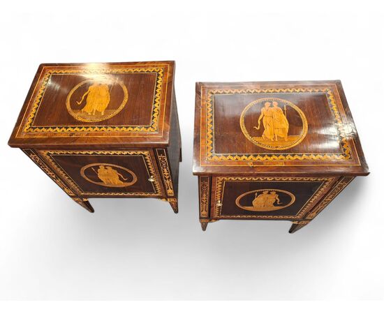 Pair of Louis XVI bedside tables