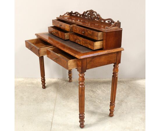 Antico scrittoio Luigi Filippo in noce - epoca '800