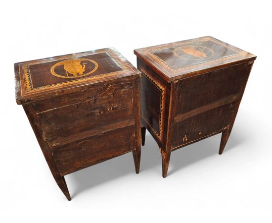 Pair of Louis XVI bedside tables