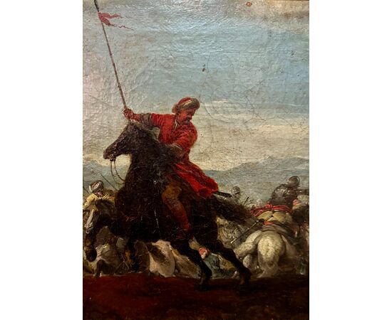 Battaglia, Jacques Courtois, dipinto ad olio su tela.