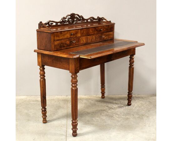 Antico scrittoio Luigi Filippo in noce - epoca '800