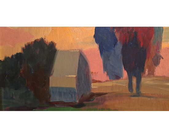 FIGURES AT SUNSET - RENATO NATALI (1883 - 1979)