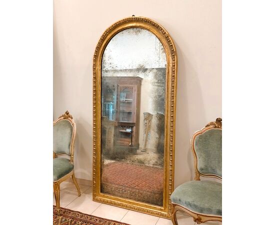 Specchiera antica del 1800 in foglia oro
