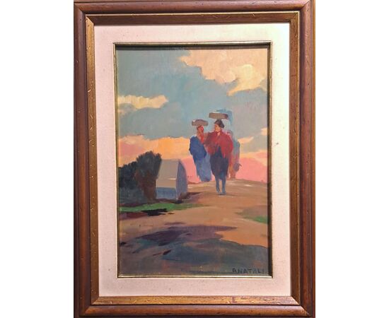 FIGURES AT SUNSET - RENATO NATALI (1883 - 1979)