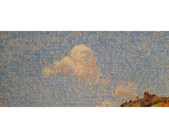 ULIVETO IN PAESAGGIO TOSCANO - ADOLFO TOMMASI ( 1851 - 1933)