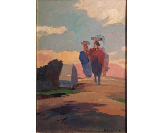 FIGURES AT SUNSET - RENATO NATALI (1883 - 1979)