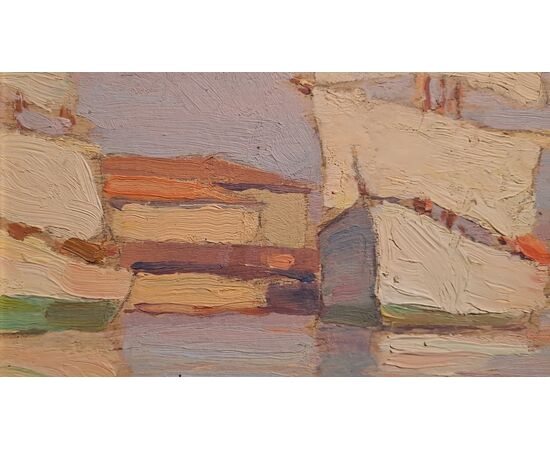 SAILING SHIPS IN PORT - RENUCCIO RENUCCI (1880 - 1947)