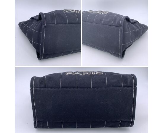 CHANEL Borsa Shopper in Cotone Col. Nero Deauville L