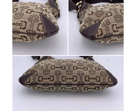 GUCCI Borsa Hobo in Tela Col. Marrone Hobo M