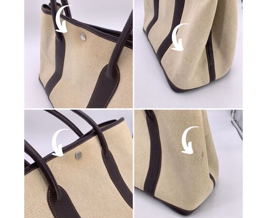 HERMES Borsa Shopper in Tela Col. Beige Garden Party M