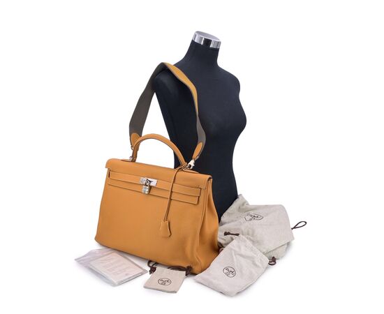 HERMES Borsa a Mano in Pelle Col. Giallo Kelly 40 L