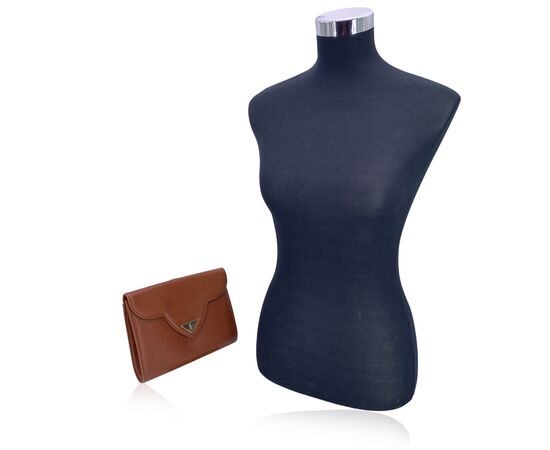 YVES SAINT LAURENT Pochette Vintage in Pelle Col. Marrone S