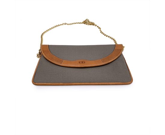 DIOR Borsa a Tracolla Vintage in Pelle Col. Grigio S