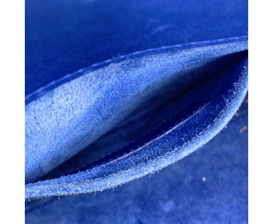 SAINT LAURENT Borsa Shopper in Pelle Col. Blu Sac de Jour M