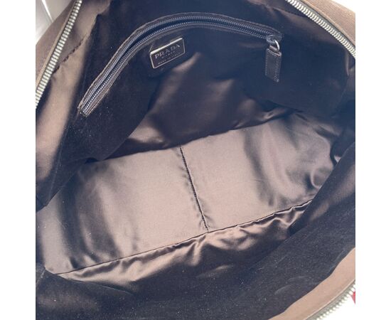 PRADA Borsa a Mano Vintage in Tela Col. Marrone Bowling M