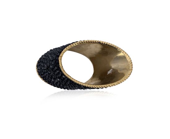 GIANFRANCO FERRE Bracciale Vintage in Metallo Col. Nero