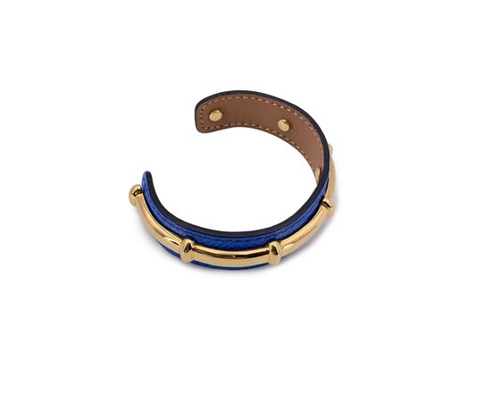 HERMES Bracciale in Pelle Col. Blu