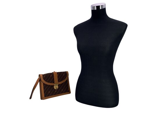 GUCCI Pochette Vintage in Tela Col. Marrone S