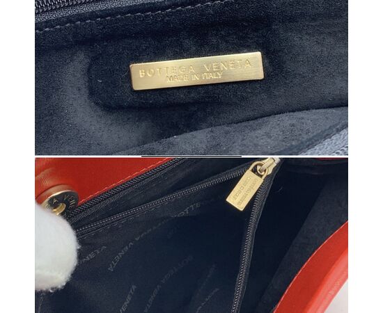 BOTTEGA VENETA Borsa Shopper in Pelle Col. Rosso Intrecciato M
