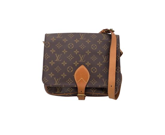 LOUIS VUITTON Borsa a Tracolla Vintage in Tela Col. Marrone Cartouchiere M