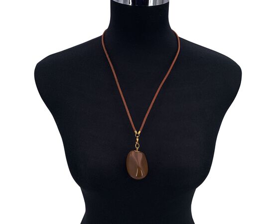 HERMES Collana in Altro Col. Marrone